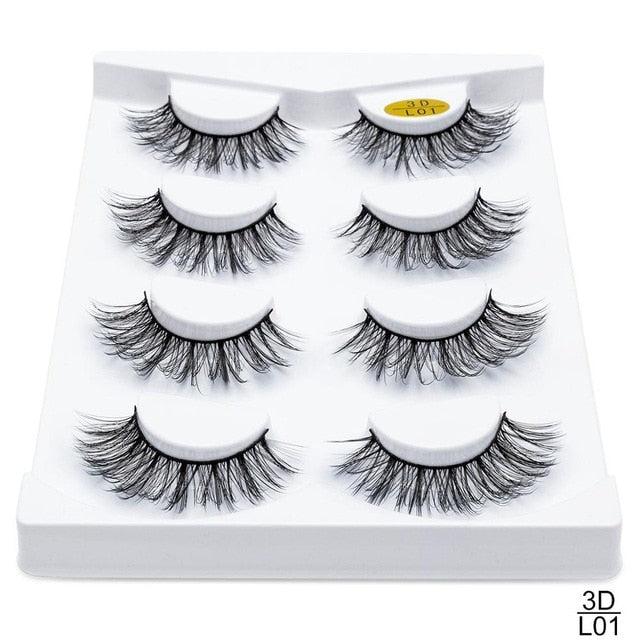 Professional Handmade Mink Eye Lash Extensions (pack of 4)